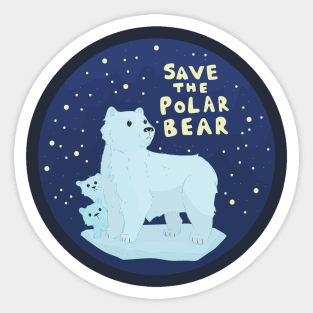 Save the polar bear Sticker